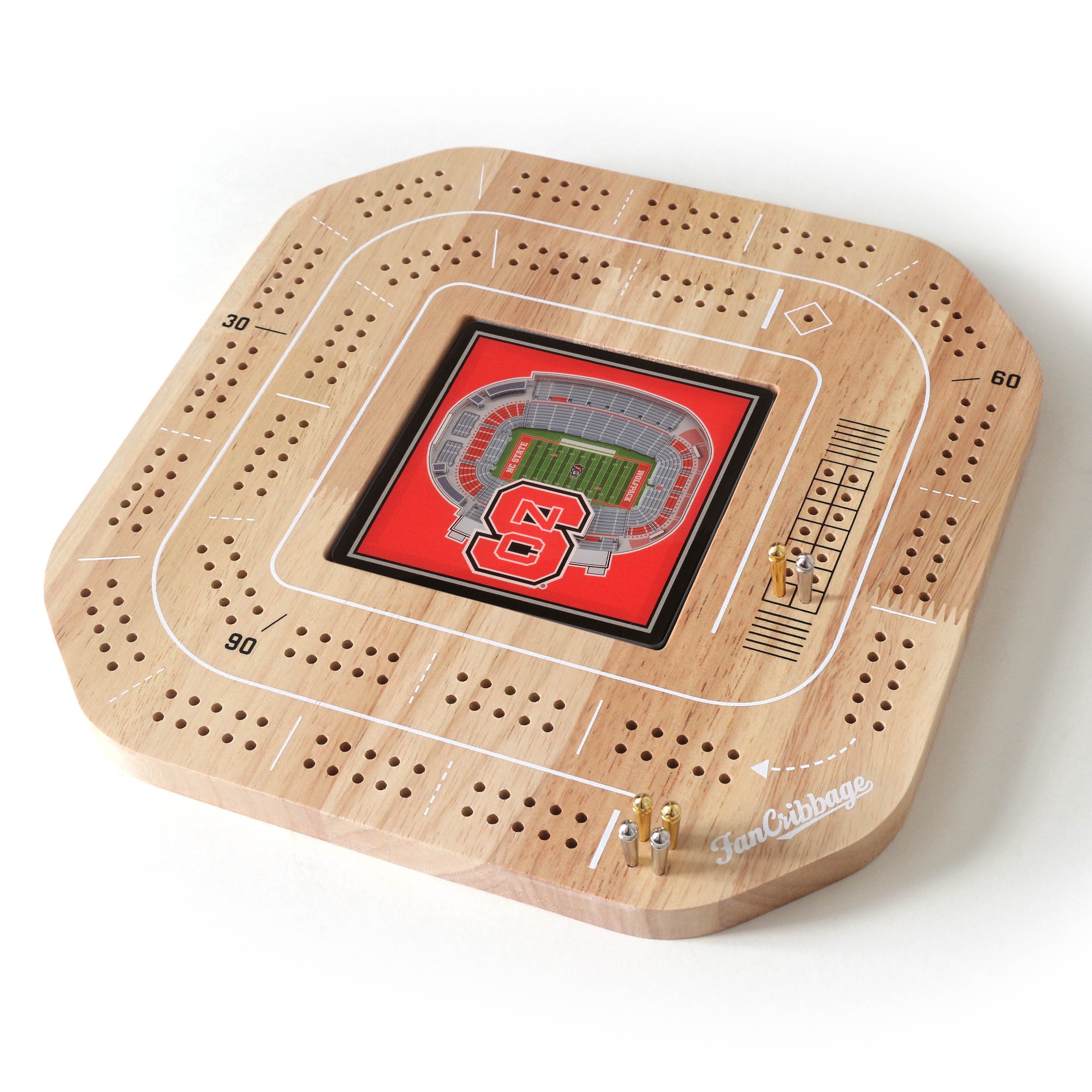 YouTheFan NCAA NC State Wolfpack Stadiumview Cribbage