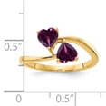 thumbnail image 2 of Primal Gold 14 Karat Yellow Gold 5mm Heart Rhodolite Garnet Ring, 2 of 4