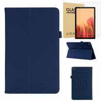 Samsung Galaxy Tab A7 Lite (2021) Case With Screen Protector, Epicgadget PU Leather Stand Cover for Samsung Tab A7 Lite 8.7 Inch SM-T220/T225 with 2 Pieces Galaxy Tab A7 Lite Tempered Glass (Blue)