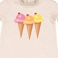 thumbnail image 3 of Inktastic 3 Scoops of Ice Cream Baby Fleece Romper, 3 of 4