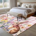 thumbnail image 5 of Pink Easter Area Rugs Collection 6'x9', Spring Watercolor Tulip Flower Plant Plaid Non Slip Indoor Rectangle Throw Runner Rug Floor Mat Carpet for Living Room Dining Table Bedroom Nursery, 5 of 9