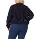 thumbnail image 3 of FAB CURVES Chaquetas de malla de talla grande para mujeres, chaqueta holográfica de manga larga con cremallera para fiestas 1X Azul Púrpura, 3 of 5