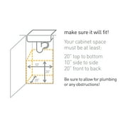 simplehuman 30 Liter / 8 Gallon Under Counter Kitchen Cabinet Pull-Out Trash Can, Heavy-Duty Steel Frame