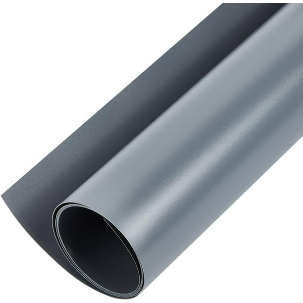 Fondo de fotografía de PVC de 40 x 15 pulgadas, fondo fotográfico de vinilo de PVC gris mate para fotografía de vídeo de producto, estudio fotográfico