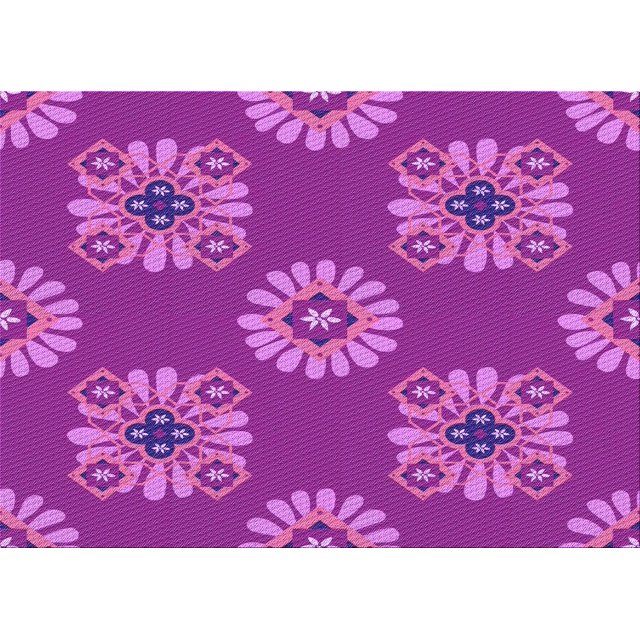Ahgly Company Machine Washable Indoor Rectangle Transitional Fuchsia or Magenta Purple Area Rugs, 2' x 4'