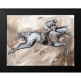 thumbnail image 2 of Parker, Jennifer Paxton 14x12 Black Modern Framed Museum Art Print Titled - Off to the Races II, 2 of 5
