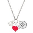 thumbnail image 1 of Delight Jewelry Silvertone Anchor with Heart - Red Heart Nurse Strong Zoe Necklace, 1 of 4