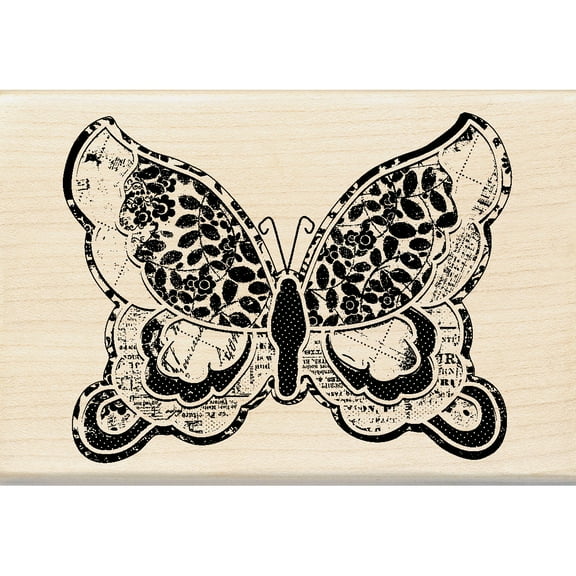 Inkadinkado  'Large Butterfly' Mounted Rubber Stamp