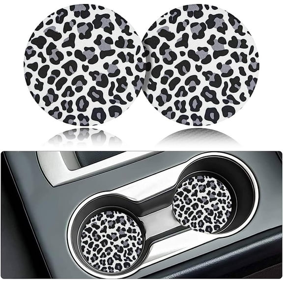 LINLIN Car Coasters, 2 Pack PVC Car Cup Auto Holder Insert Coaster - Anti Slip Universal Vehicle Interior Accessories Cup Mats For Car