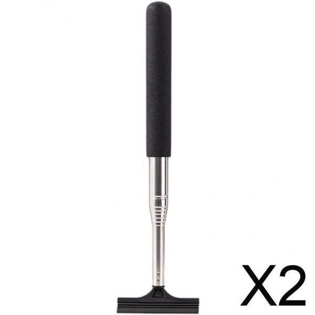 2x Herramienta De Limpieza De Parabrisas Automática Escalable Cepillo Para Espejo De Parabrisas Negro