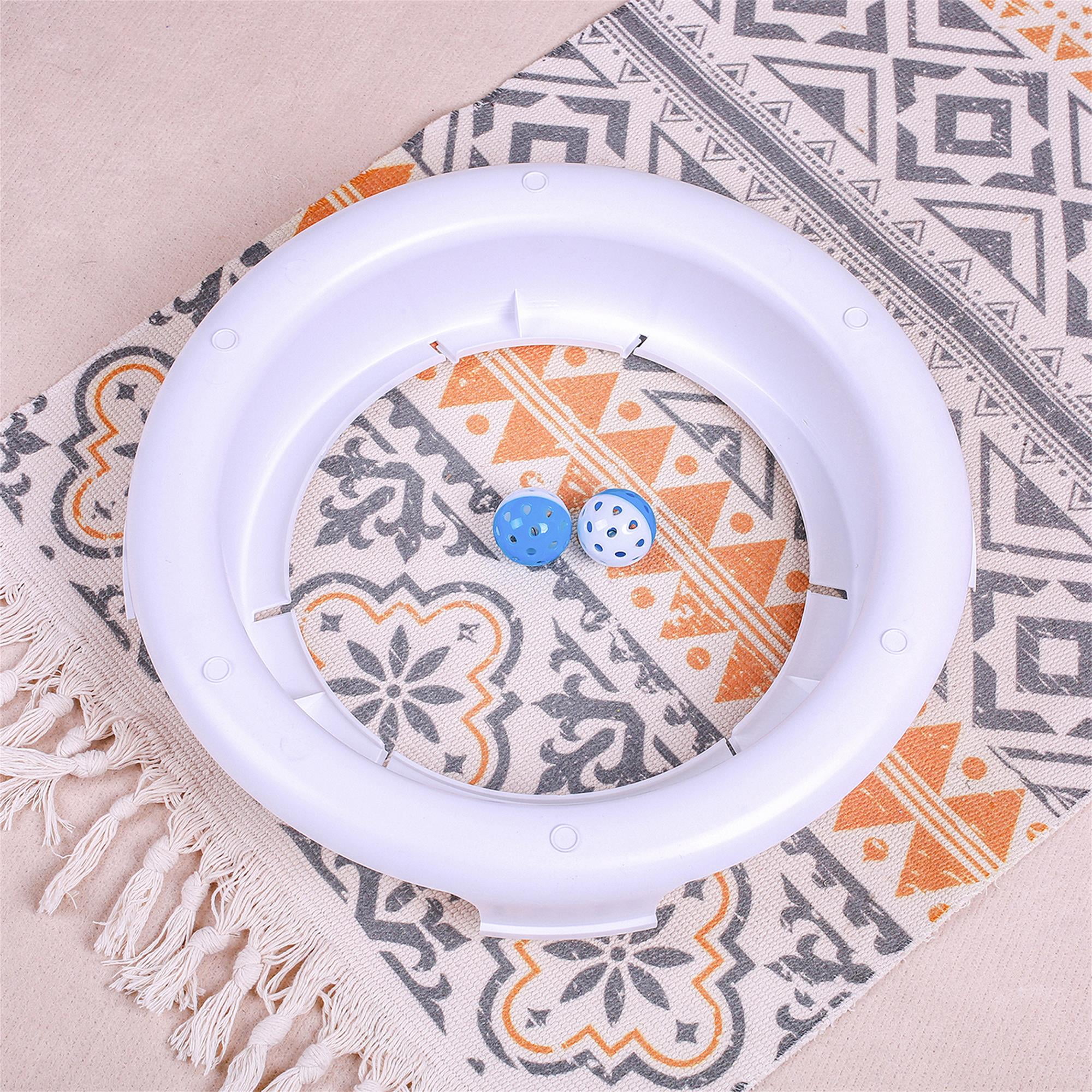 Pefilos 18" Cat Scratcher Toy with Bell Attachment, Cardboard Cats Scratching Post Bed Durable Scratch Kitties Wear-Resistant Supplies, White Pefilos 18" Cat Scratcher Toy with Bell Attachment, Cardboard Cats Scratching Post Bed Durable Scratch Kitties Wear-Resistant Supplies, White