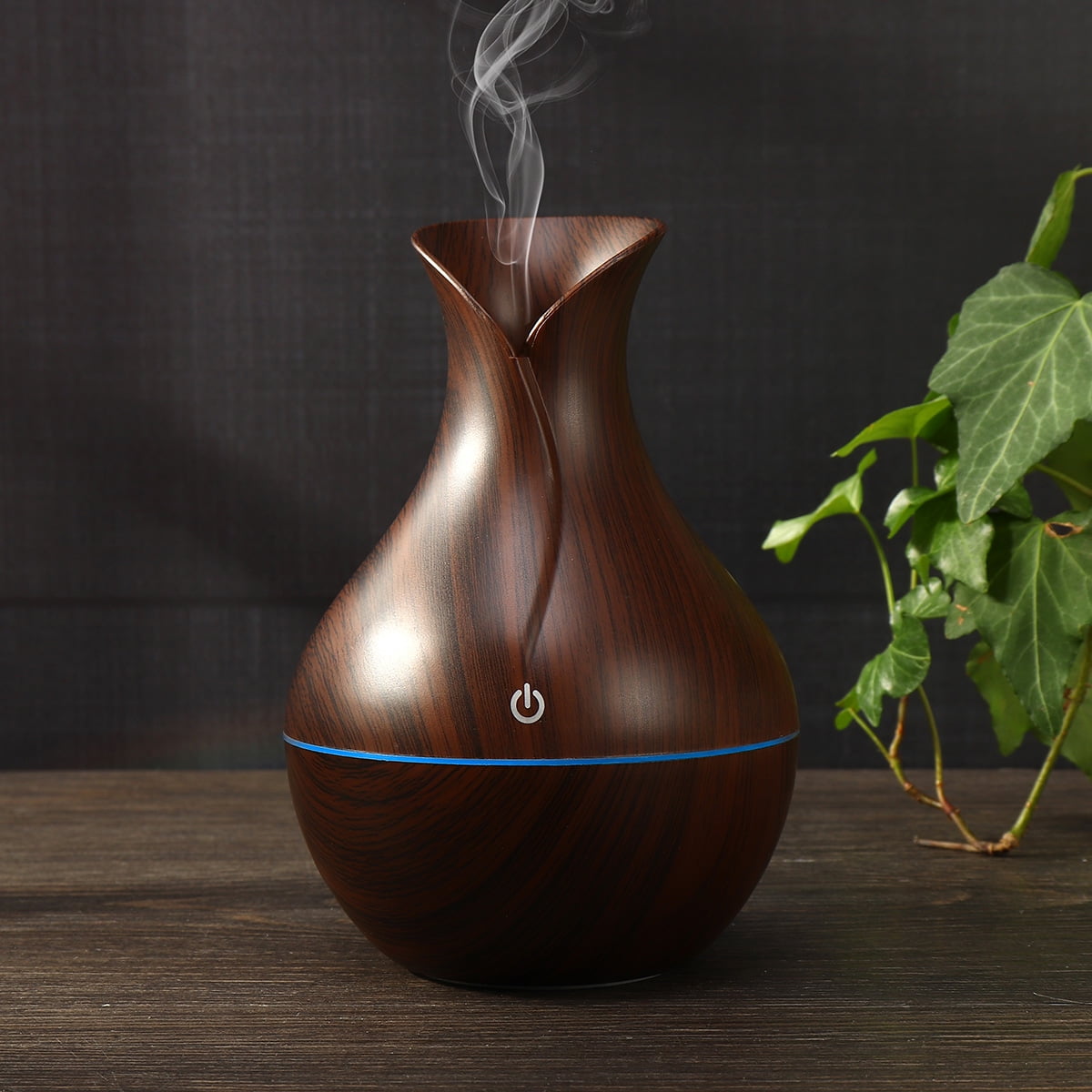 Kmise 300ml Aroma Essential Oil Diffuser Ultrasonic Cool Mist Humidifier Wood 