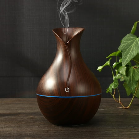 130ml&300ml Aroma Diffuser Humidifier, Mini Ultrasonic Cool Mist Humidifier Essential Oil Diffuser Air Purifier Portable 7Color LED Lights for Home, Office, Baby Room,