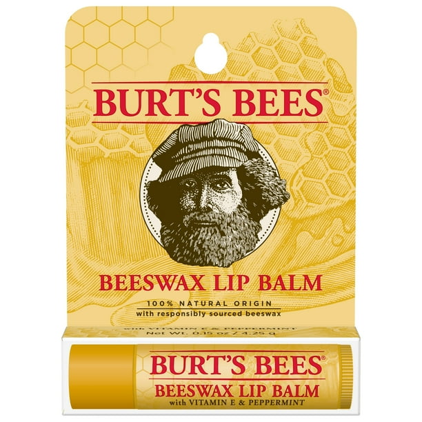 Burt's Bees 100 Natural Origin Moisturizing Lip Balm, Original Beeswax