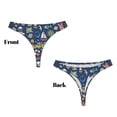 thumbnail image 3 of Balery Marine Nautical Tangas de Algodón para Mujer con Estampado – Ropa Interior Sexy, Transpirable, G-string-4X-Large, 3 of 6