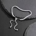 thumbnail image 6 of Exquisite S925 Sterling Silver Inlaid Moissanite Adjustable Bracelet - Dazzling Gemstone Jewelry - Perfect Gift for Birthdays, Weddings, Anniversaries, Engagements, and Graduations, 6 of 8