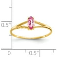 thumbnail image 3 of 14K Yellow Gold Pink Tourmaline Birthstone Ring (Size 7) Made In United States xbr187, 3 of 5