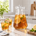 thumbnail image 6 of Acrylic Pitcher, Clear Plastic Water Pitcher with Lid Fridge Jug,Shatter-Proof, Sangria, Tritan Glassware Lookalike, Dishwasher Safe 1.5L, 6 of 7