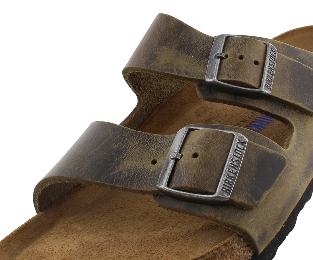 Birkenstock Men's Arizona Soft Footbed Sandals, Faded Khaki, Brown, 9 Medium US