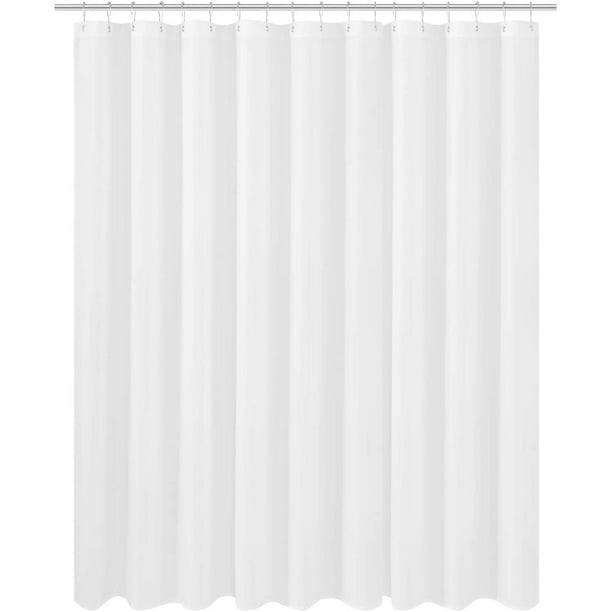 Extra Wide Long Fabric Shower Curtain Liner 108 X 84 Inch Hotel Quality Washable White Spa Bathroom Curtains With Grommets 108x84 Com Extra Wide Long Fabric Shower, Hookless Extra Wide Shower Curtain