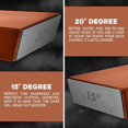 thumbnail image 5 of Rolling Knife Sharpener, Knife Sharpener, Knife Sharpening System for Kitchen Knives, Sharpening Angles of 15 and 20, Anti Slip Knife Sharpener, Wood, 5 of 5