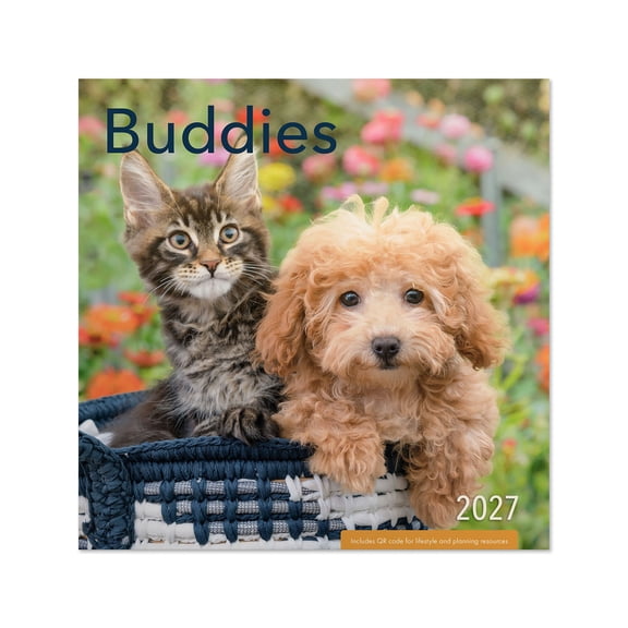 2027 Buddies Wall Calendar 12x12 January-December Gridded