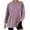 Purple, variant on BZGTZT Oversized T Shirts for Women Drop Shoulder Crewneck Long Sleeve Basic tops Loose Fit Flowy Hem Pullover