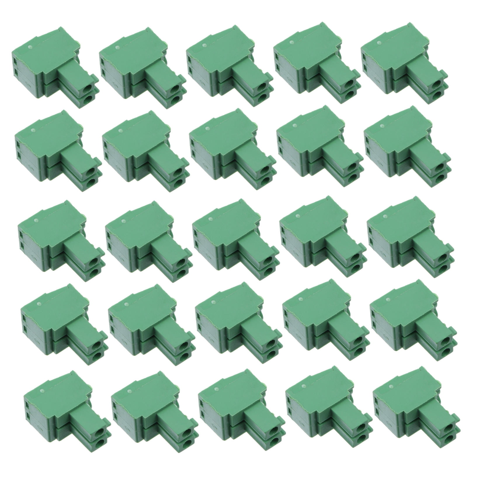 FRCOLOR  50 Pcs Straight Pin Terminal Blocks Electrical Accessory Wiring PCB Connector Terminals Green