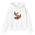 thumbnail image 6 of SonxaHe Big Girl Boy Hoodies Christmas Cartoon Print Long Sleeved Sweatshirt Kids Soft Holiday Party Casual Hoodies White,Sized 11-12, 6 of 6