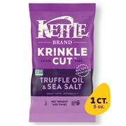 Kettle Brand Potato Chips, Krinkle Cut, Truffle Oil and Sea Salt Kettle Chips, 5 oz