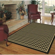 Orian Houndstooth Area Rug, Black
