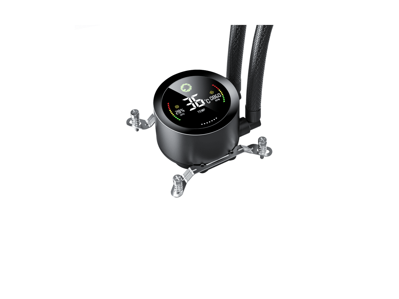 GAMEMAX  IceBurg 360 Digital BK, Liquid CPU Cooler 360mm Addressable ARGB Pump Fans 290W TDP AIO Water Cooler