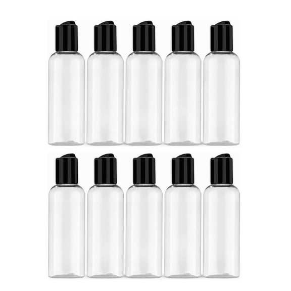 Portable 10 Pack Leakproof Plastic Toiletries Bottles 3.4 oz Travel Set