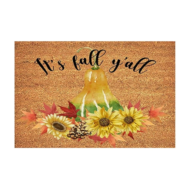 Farmhouse Autumn Thanksgiving Decorative Doormat Non Indoor Entryway Rug For Fall Holiday Seasonal