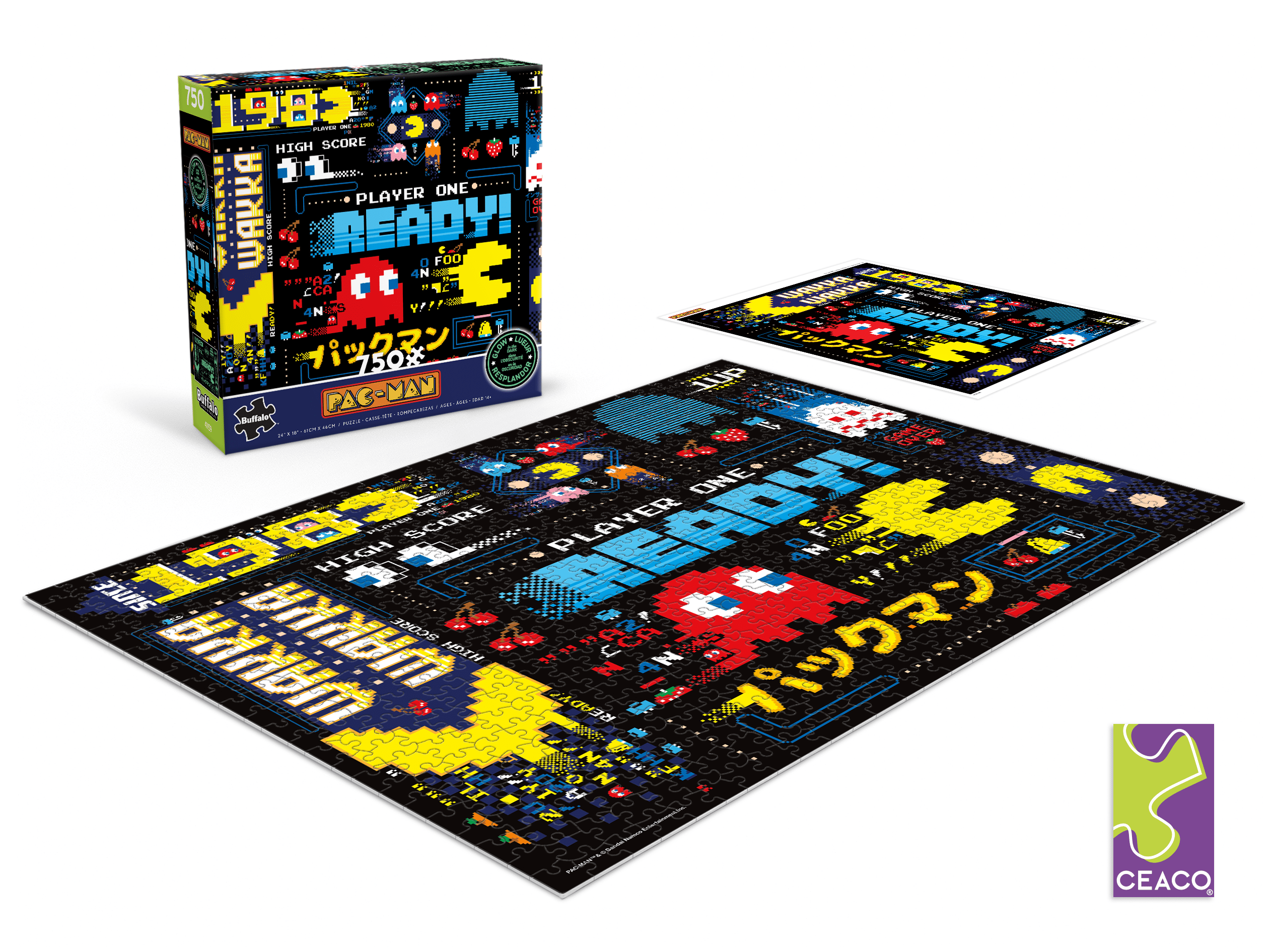 Ceaco Pac-man Glow 750 Piece Interlocking Jigsaw Puzzle - Walmart.com