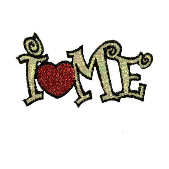 I Love Me Patch Heart Funny Confidence Respect Embroidered Iron On Applique