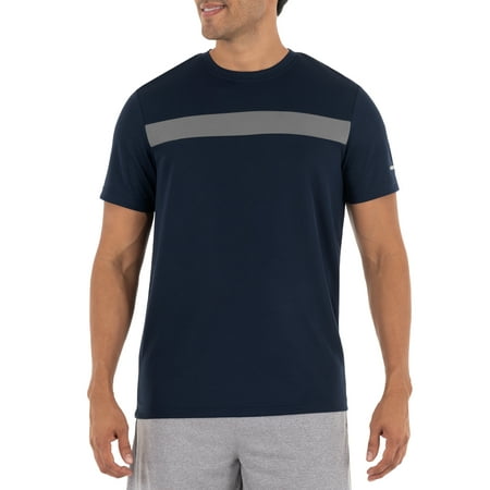 Athletic Works Men's and Big Men's Colorblock Texture T-Shirt, up to 3XL