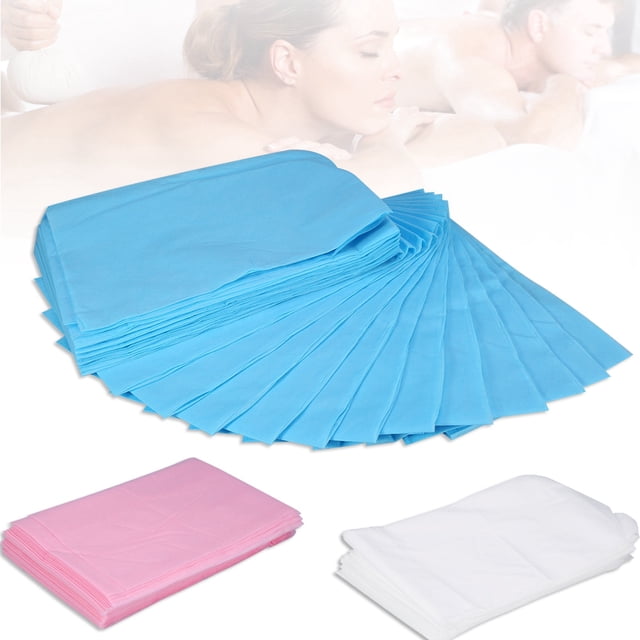 Sábana Impermeable Desechable de 180 * 80 Cm, Cubierta de Belleza de Masaje Higiénico Resistente Al Aceite, para Camas de Camillas de Masaje en Hospitales o Salones de Belleza, 10 Piezas(azul) Ecomeon no