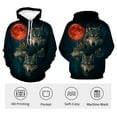 thumbnail image 4 of Rebaike Wolf Hoodie for Men Dark Forest Animal Graphic Sweatshirts, 4 of 8
