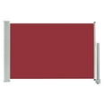 thumbnail image 2 of Retractable Patio Side Awning Sun Shade and Wind Screen for Privacy Divider Waterproof, Home Garden Privacy Divider, Deck Door Outdoor Canopy Sun Shade Shelter 23.6"x118.1" Red, 2 of 8