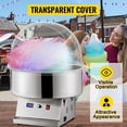 thumbnail image 6 of 20.5 Inch Diameter Candy Floss Cover Clear Acrylic Dome Shield for Commercial Cotton Candy Machine 52cm Bubble Cover Shield Only, 6 of 9