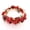 Red, variant on Natural Stone Lava Healing Chakra Tube Bracelet Bangle Womens Jewellery-White