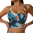 thumbnail image 2 of Lsque Cute Koi Fish Serenity Printed Women'S Sports Bra, Compression, Moisture Wicking, High-Impact Sports Bra For Women,Supportive sports bra-XX-Large, 2 of 9