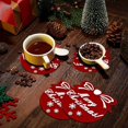 thumbnail image 5 of Juego de 20 posavasos navideños de fieltro, reutilizables y absorbentes con un exquisito diseño navideño, para bebidas frías o calientes, súper absorbentes y resistentes al calor., 5 of 5