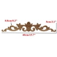 thumbnail image 2 of Floral Wooden Carved Onlay Appliques, Long Wood Carving Decal Unpainted Wooden Trim for Furniture Bed Door Cabinet Decoration, 2 of 8