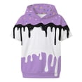 thumbnail image 3 of Bysome Boys Hoodies Ice Cream Print Short Sleeve Hooded Tops Autumn Soft Boys Sweatshirts Size 11-12 Years Purple, 3 of 3
