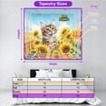 thumbnail image 5 of Manx Hello Summer Sunshine Sunflowers Spring Retro Vintage Tapestry Cat Lover Kitten Owner Gifts Wall Hanging Backdrop Home Decor - 00008, 5 of 5