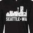 thumbnail image 4 of Inktastic Seattle Skyline Grunge Long Sleeve T-Shirt, 4 of 5