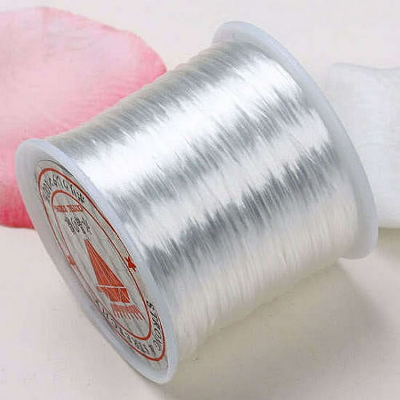Bobasndm 1 Roll Jewelry Cord, Crystal Beading Elastic String, Shiny Clear Elastic Beading Line, Can Easily Pass Through Beaded Jewelry, Suitable for DIY Jewelry Making, Bracelet Making