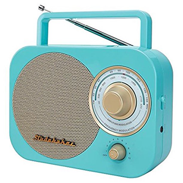 Studebaker SB2000TG Turquoise/Gold Retro Classic Portable AM/FM Radio